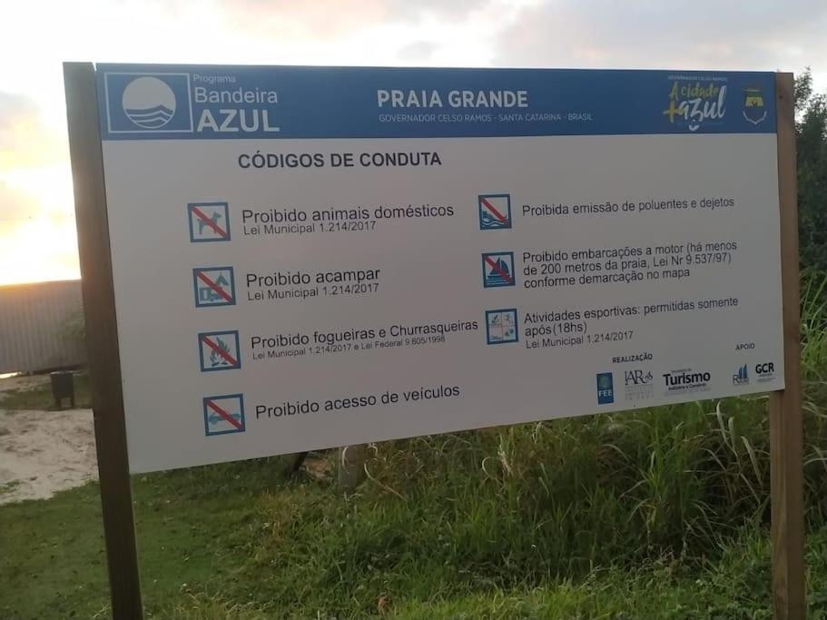 Apto 80M Da Praia Grande Vista Mar! Governador Celso Ramos Eksteriør billede